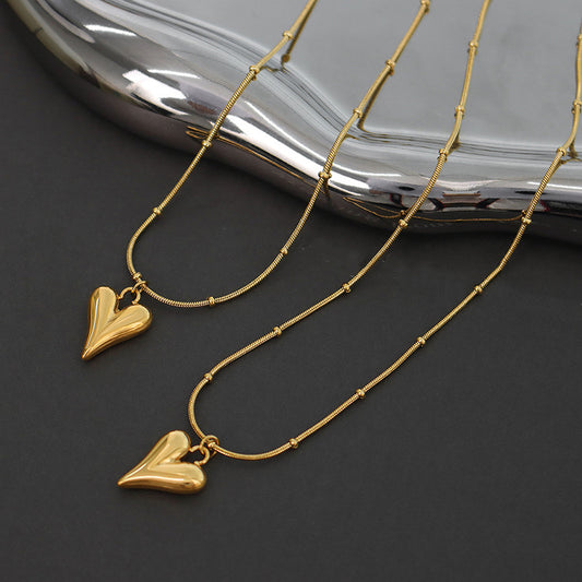 18k gold Heart Shaped Pendant Necklace